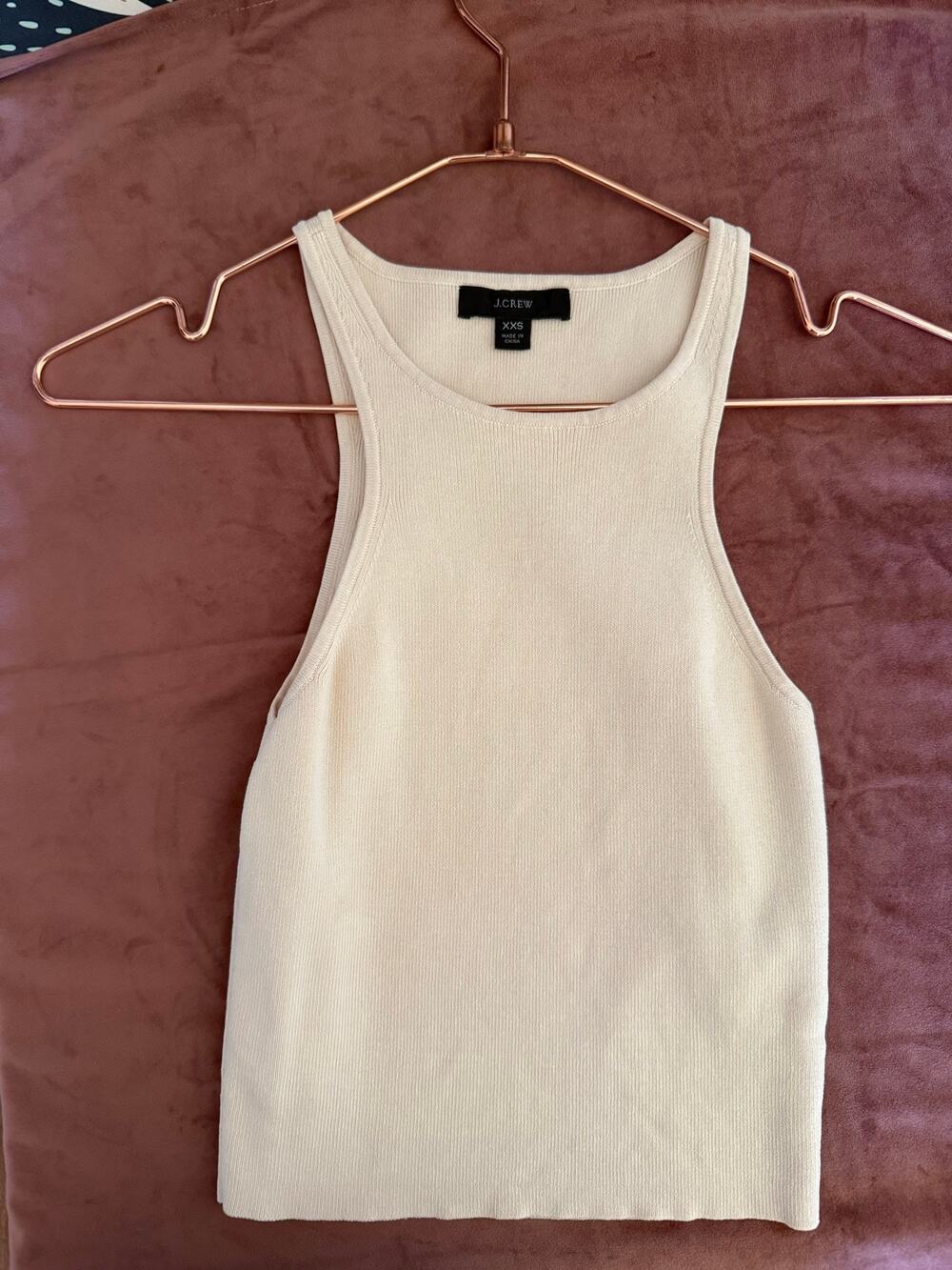 J Crew basic beige racerback stretchy tank